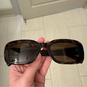 YSL tortoise shell rectangular sunglasses
